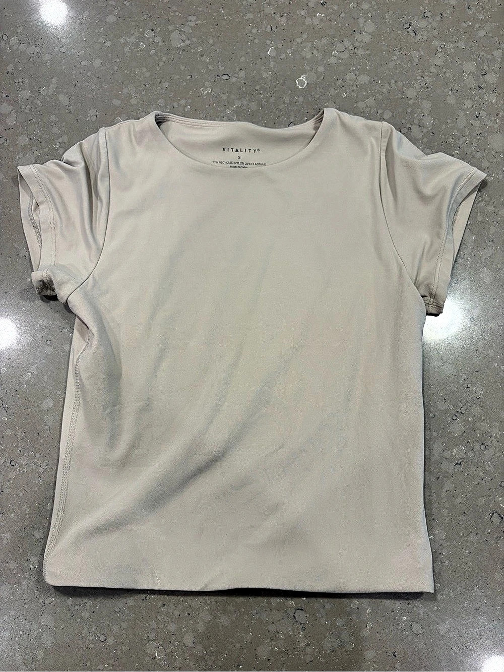 VITALITY Sportlite Tee Short Sleeve Top in tan
